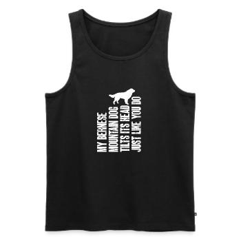 Bernese Mountain Dog - Men's Premium Organic Tank Top - black - Front - AI Model Male 178 light (178cm)