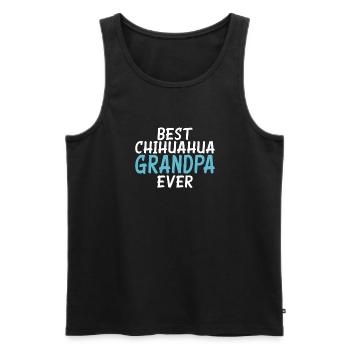 Chihuahua Cadeaux Chihuahua Propriétaire - Débardeur bio Premium Homme - noir - Devant - AI Model Male 178 light (178cm)
