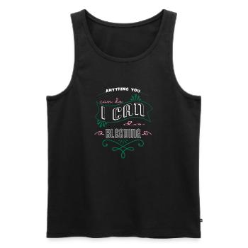 joke geek woman a womans place awesome funny - Männer Premium Bio Tank Top - Schwarz - Vorne - AI Model Male 178 light (178cm)