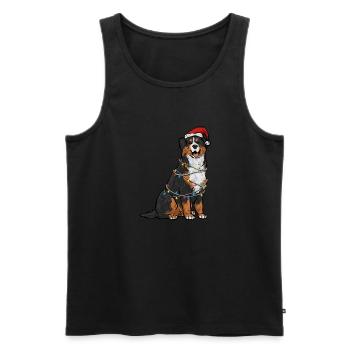 Berner Sennenhund - Männer Premium Bio Tank Top - Schwarz - Vorne - AI Model Male 178 light (178cm)