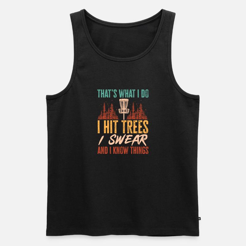Discgolf Disc Golf Frisbee - Männer Premium Bio Tank Top - Schwarz
