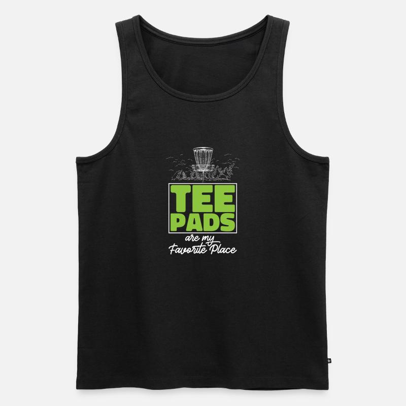 Discgolf Disc Golf Frisbee - Männer Premium Bio Tank Top - Schwarz