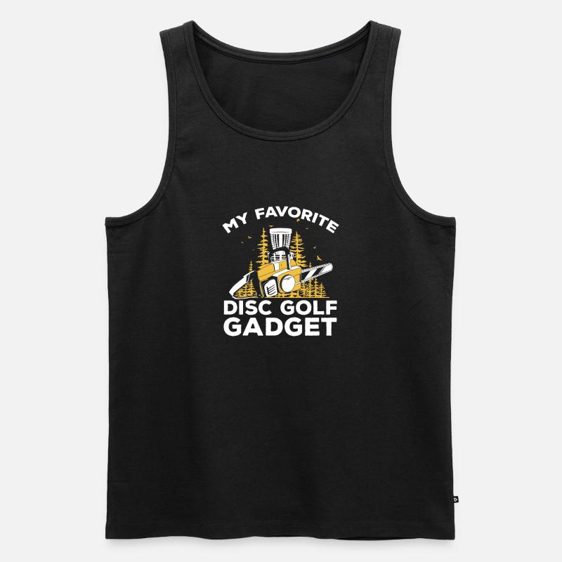 Discgolf Disc Golf Frisbee - Männer Premium Bio Tank Top - Schwarz