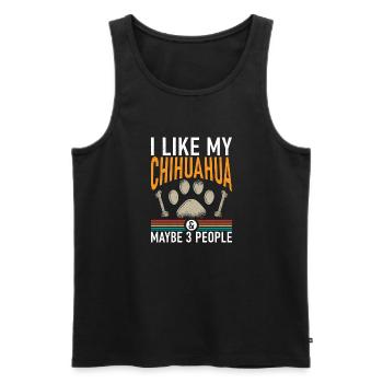 Chihuahua Gifts Chihuahua Owner - Men's Premium Organic Tank Top - black - Front - Michal (187cm)