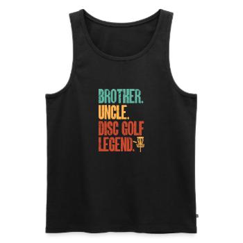 Discgolf Disc Golf Frisbee - Männer Premium Bio Tank Top - Schwarz - Vorne - Michal (187cm)