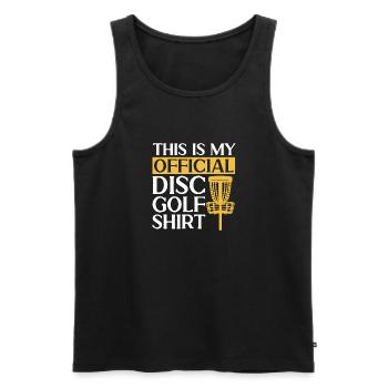 Discgolf Disc Golf Frisbee - Männer Premium Bio Tank Top - Schwarz - Vorne - Michal (187cm)