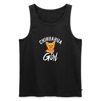 Chihuahua Cadeaux Chihuahua Propriétaire - Débardeur bio Premium Homme - noir - Devant - AI Model Male 178 light (178cm)