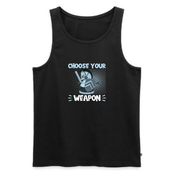 Schach Choose Your Weapon - Männer Premium Bio Tank Top - Schwarz - Vorne - Michal (187cm)