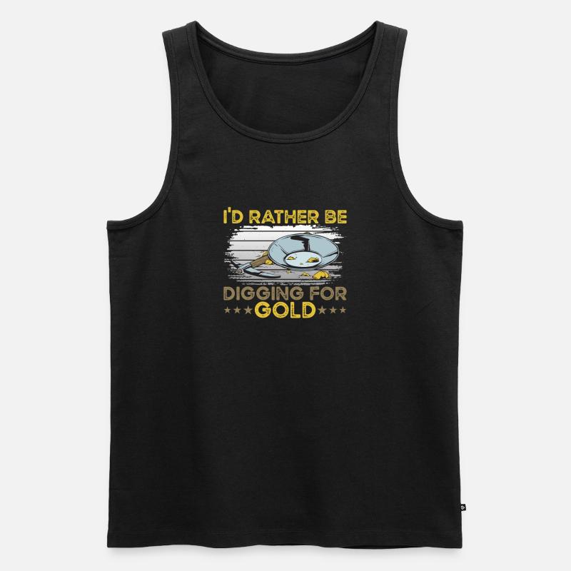 Digging for Gold - Männer Premium Bio Tank Top - Schwarz