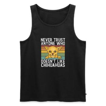 Chihuahua Gifts Chihuahua Owner - Men's Premium Organic Tank Top - black - Front - Michal (187cm)