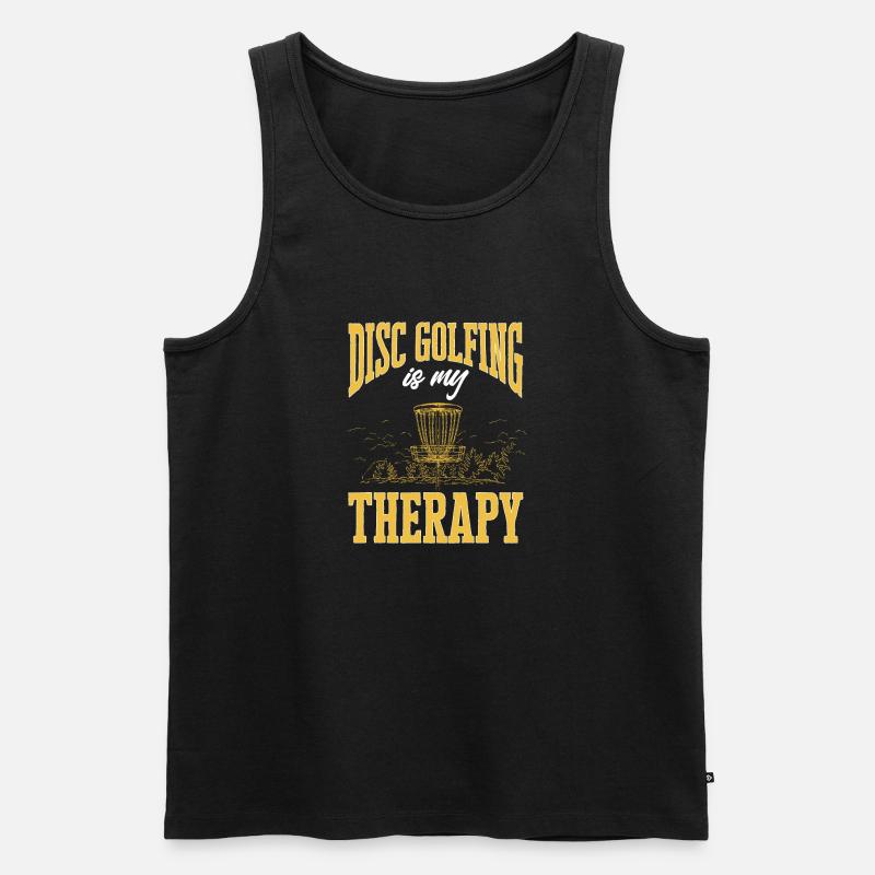 Discgolf Disc Golf Frisbee - Männer Premium Bio Tank Top - Schwarz