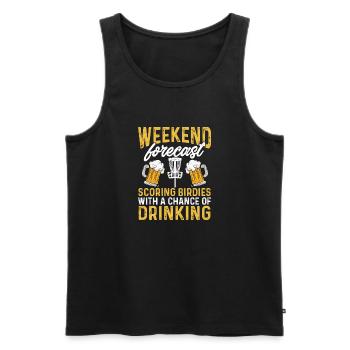 Discgolf Disc Golf Frisbee - Männer Premium Bio Tank Top - Schwarz - Vorne - Michal (187cm)
