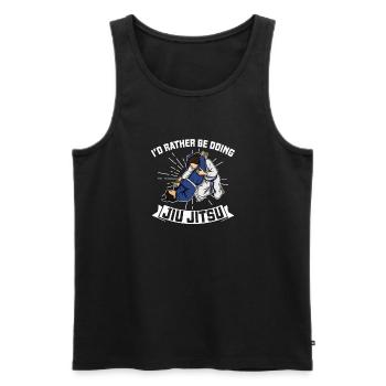 Artiste martial BJJ Jiu Jitsu Arts Martiaux Sports - Débardeur bio Premium Homme - noir - Devant - Michal (187cm)