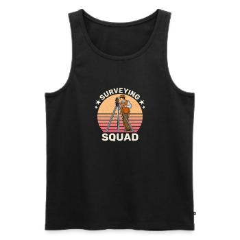 Geodesy Profession Surveyor Training - Men's Premium Organic Tank Top - black - Front - AI Model Male 178 light (178cm)