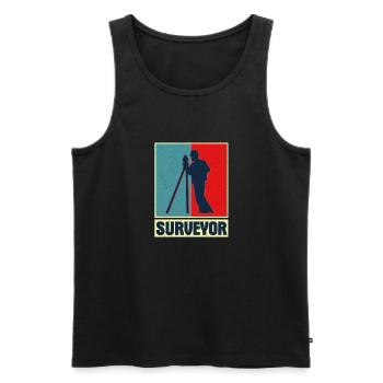 Surveyor Profession Surveying Surveyor - Men's Premium Organic Tank Top - black - Front - AI Model Male 178 light (178cm)