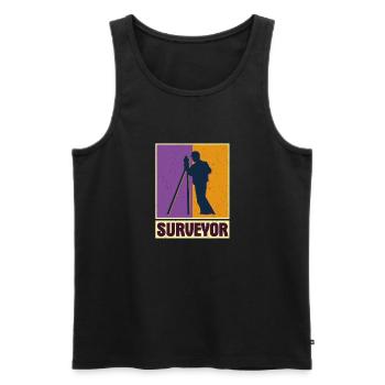 Surveyor Profession Surveying Surveyor - Men's Premium Organic Tank Top - black - Front - AI Model Male 178 light (178cm)
