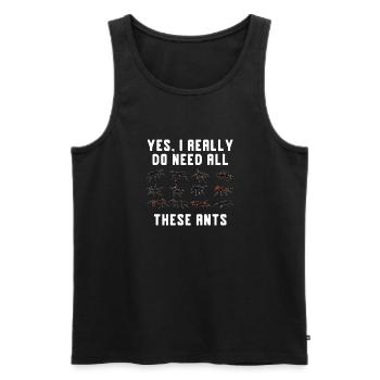 Ant Insect Collector Entomologist - Men's Premium Organic Tank Top - black - Front - Michal (187cm)