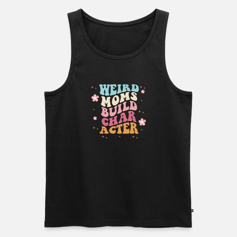 Seltsame Mutter baut Charakter auf - Männer Premium Bio Tank Top - Schwarz
