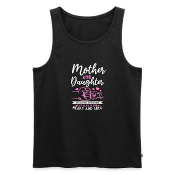 great Mother's Day saying - one heart and one soul. - Men's Premium Organic Tank Top - black - Front - AI Model Male 178 light (178cm)