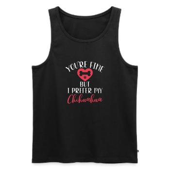 Chihuahua Gifts Chihuahua Owner - Men's Premium Organic Tank Top - black - Front - Michal (187cm)