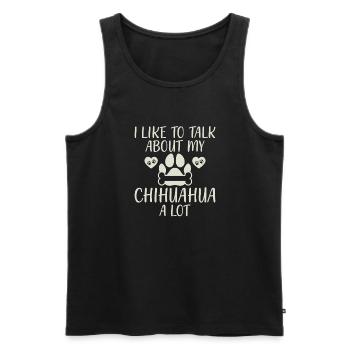 Chihuahua Cadeaux Chihuahua Propriétaire - Débardeur bio Premium Homme - noir - Devant - AI Model Male 178 light (178cm)