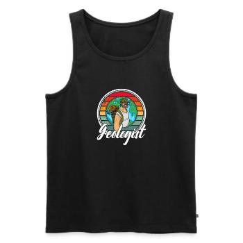 Geologe Felsen Geologie Beruf Wissenschaftler - Männer Premium Bio Tank Top - Schwarz - Vorne - Michal (187cm)