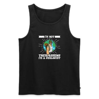 Geologie Studium Geologe Beruf Steine Spruch - Männer Premium Bio Tank Top - Schwarz - Vorne - AI Model Male 178 light (178cm)