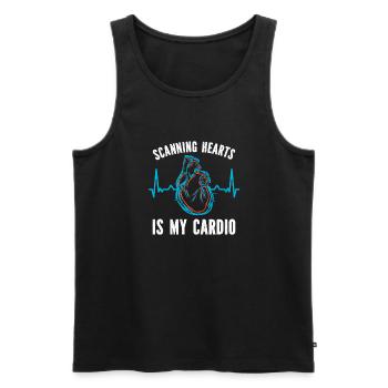 Kardiologie Krankenschwester Kardiologe - Männer Premium Bio Tank Top - Schwarz - Vorne - Michal (187cm)