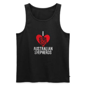 Cadeaux de berger australien - Débardeur bio Premium Homme - noir - Devant - Michal (187cm)