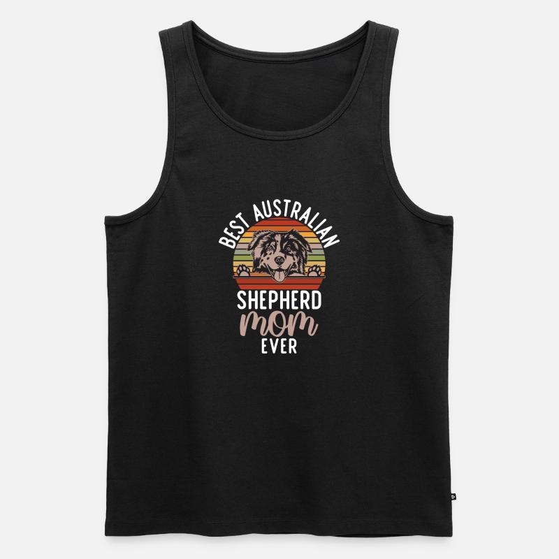 Australian Shepherd Gifts - Men's Premium Organic Tank Top - black