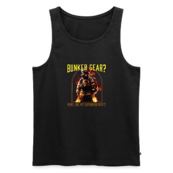Bunker Gear? More Like My Superhero Outfit - Men's Premium Organic Tank Top - black - Front - AI Model Male 178 light (178cm)