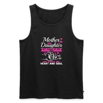 great Mother's Day saying - one heart and one soul. - Men's Premium Organic Tank Top - black - Front - AI Model Male 178 light (178cm)