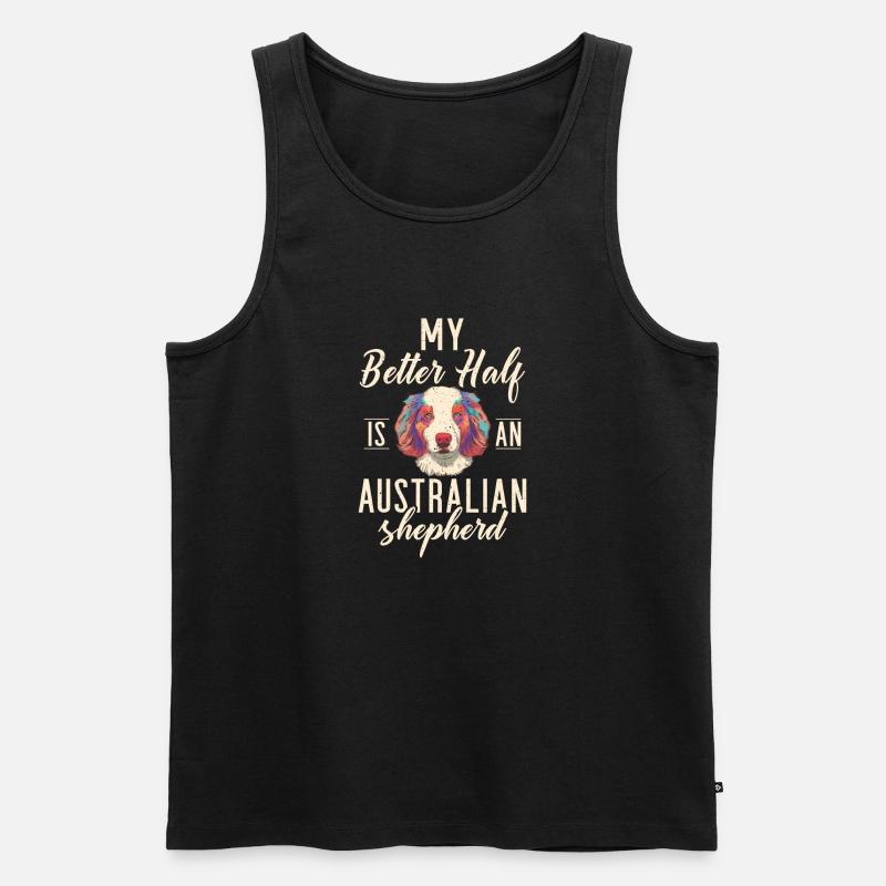 Australian Shepherd Geschenke - Männer Premium Bio Tank Top - Schwarz