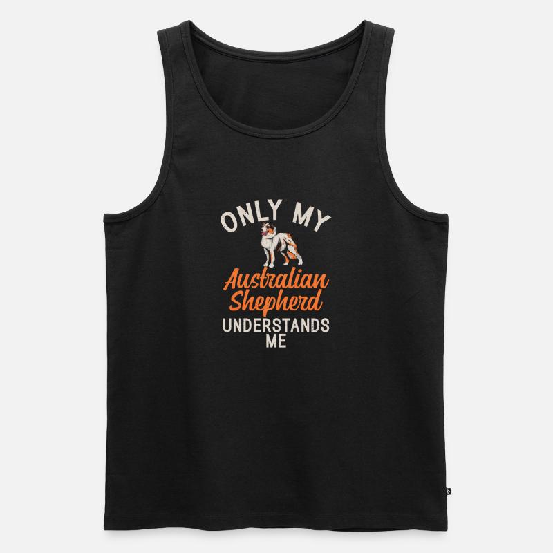 Australian Shepherd Geschenke - Männer Premium Bio Tank Top - Schwarz
