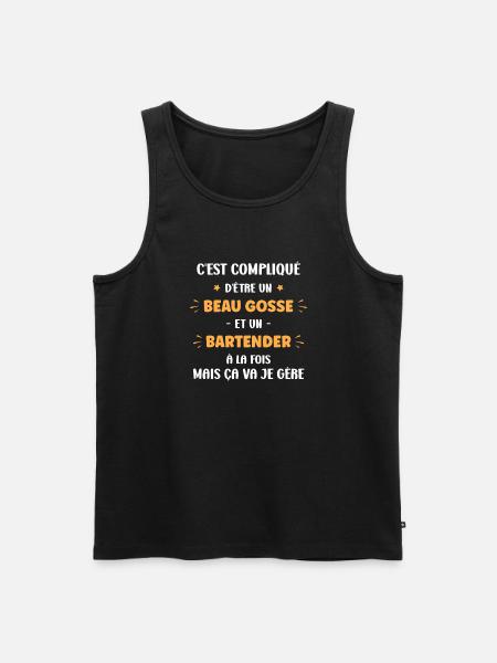 Bartender - Débardeur bio Premium Homme - noir