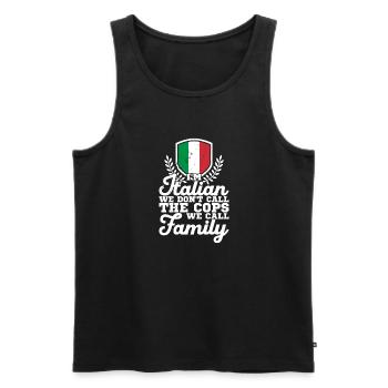 Italie Patrie Rome Drapeau italien - Débardeur bio Premium Homme - noir - Devant - Michal (187cm)