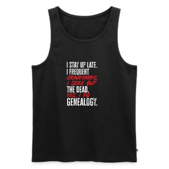 Genealogy Genealogy Genealogist - Men's Premium Organic Tank Top - black - Front - Michal (187cm)