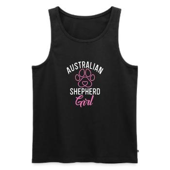 Australian Shepherd Gifts - Men's Premium Organic Tank Top - black - Front - Michal (187cm)