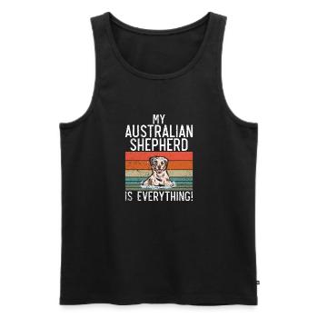 Cadeaux de berger australien - Débardeur bio Premium Homme - noir - Devant - Michal (187cm)