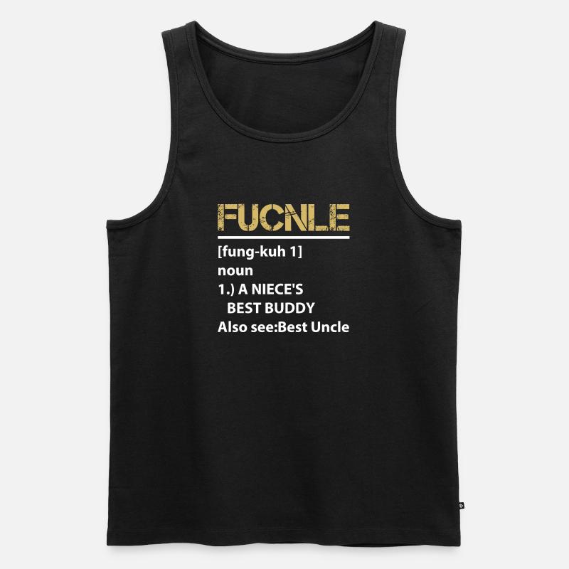 Funcle Definition - Männer Premium Bio Tank Top - Schwarz