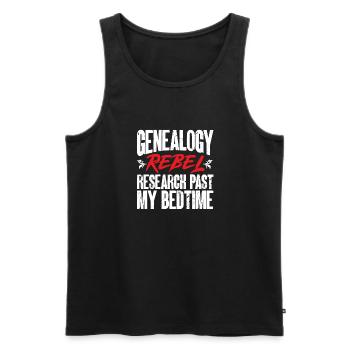 Généalogie Généalogie Généalogiste - Débardeur bio Premium Homme - noir - Devant - Michal (187cm)