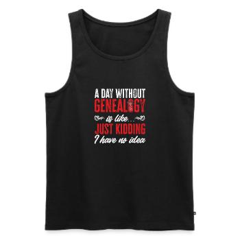 Genealogy Genealogy Genealogist - Men's Premium Organic Tank Top - black - Front - Michal (187cm)