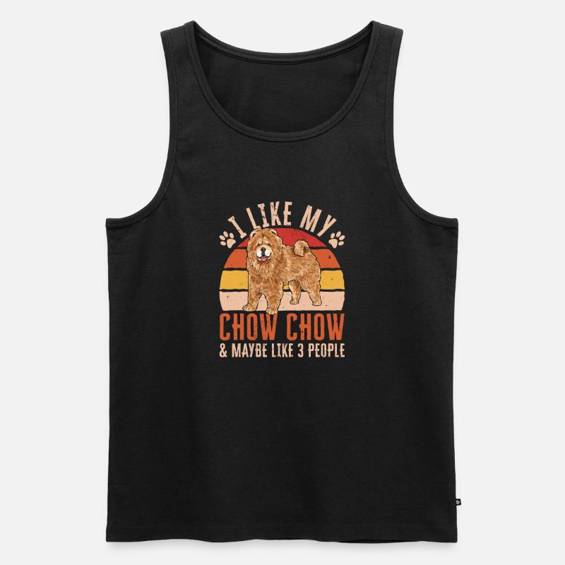 Chow Chow Hund - Männer Premium Bio Tank Top - Schwarz