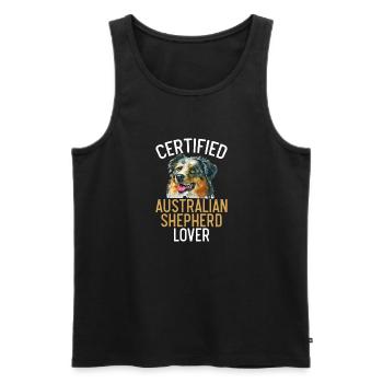 Cadeaux de berger australien - Débardeur bio Premium Homme - noir - Devant - Michal (187cm)