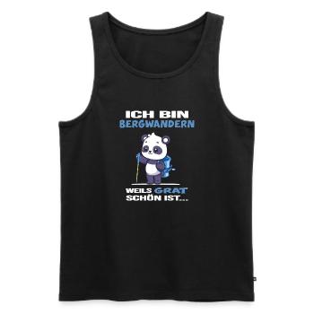 Bergwandern Gratwanderung Berghütte servus alpin - Männer Premium Bio Tank Top - Schwarz - Vorne - Michal (187cm)