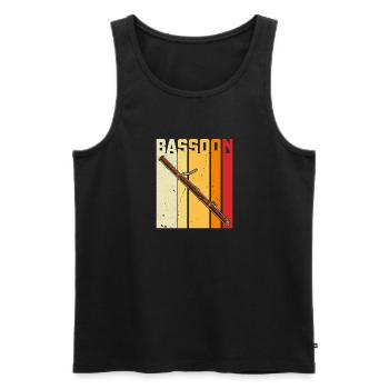 Musiker Musik Orchester Fagott Bassoon - Männer Premium Bio Tank Top - Schwarz - Vorne - Michal (187cm)