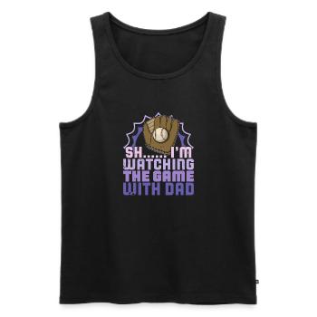 Handschuhe Ball Baseball Schläger USA Spruch - Männer Premium Bio Tank Top - Schwarz - Vorne - Michal (187cm)