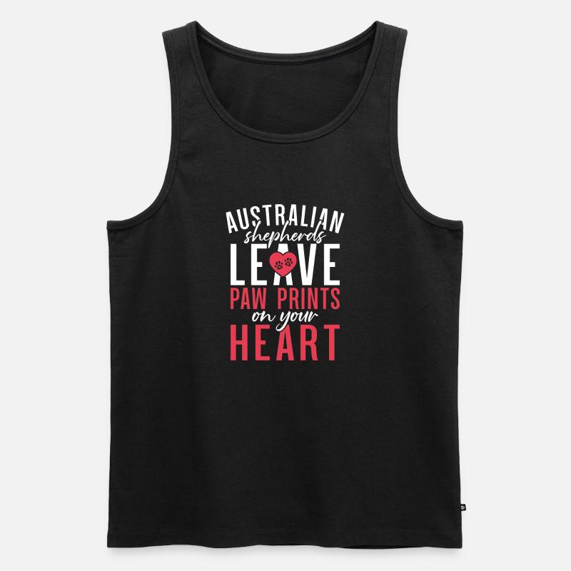 Australian Shepherd Geschenke - Männer Premium Bio Tank Top - Schwarz