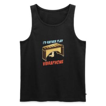 Vibraphone Percussion Marimba Musicians - Men's Premium Organic Tank Top - black - Front - Michal (187cm)