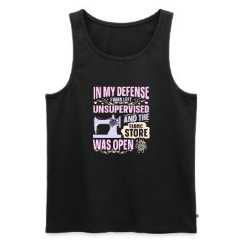 Nähen - Männer Premium Bio Tank Top - Schwarz - Vorne - AI Model Male 178 light (178cm)